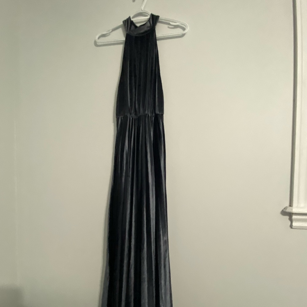 ASOS dress, grey/blue velvet